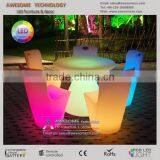 Dimmable Glow Lounge Round Table and Chairs for Restaurant thumbnail-1