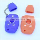 New Arrival 3 Button Silicone Car Key Shells for Mercedes-ben Key With Chains