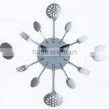 Hot Selling Household Creative Cutlery Metal Wall Clock thumbnail-2