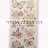 Butterfly & Rose Design Sticker in Light Green Color Way, Popular Antique Design Decorative Glitter Sticker thumbnail-6