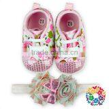 2016 Beautiful Royal Blue Boy Shoes Set With Headband Super Man Symbol Children Shoes For Boy Baby Crib Shoes Wholesale thumbnail-2