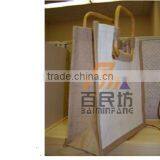 Handlling Jute Wine Bag Natural With Printing thumbnail-1