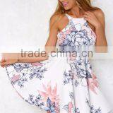 New Fashion Floral Print Flare Dress Girls Dress Names With Pictures thumbnail-2