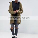 Custom Long Sleeve With Drawstring Hood Black Men's 100% Cotton Casual Oversized Fit Breathable Hoodies thumbnail-4