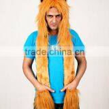 Cute Goden Lion Hat With Pockets Long Scarf Gloves Paws thumbnail-1
