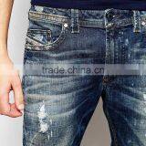 New Model Jeans Pants Ripped Hip-hop Stylish Jeans Casual Wear for Men thumbnail-3