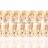 Latest Indian Style 20 MM Three Tone Plated Diamond Cut Bangles thumbnail-1