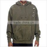 Wholesale Olive Green Hoodie Custom Design Washed Hoodie thumbnail-1