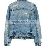 2017 New Arrival Wholesale Cheap Blue Denim Jacket Women thumbnail-5