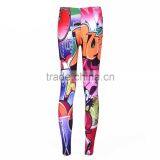 2017 Custom Printed Elastical Dry Fit Gym Tights Woman Leggings thumbnail-2