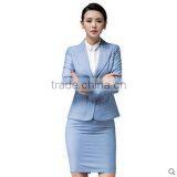 Juqian Suits Simple Pattern Blue Women Office Uniform Design Women's Elegant Dress Suit thumbnail-3