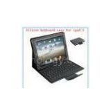 Portable Folding Leather Ipad Carrying Case with Bluetooth CE,FCC,RoHS for ipad 3 keyboard