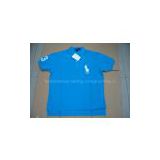 mens ralph lauren cotton polo shirt with  big pony,light blue