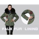 Winter Faux Fur Lined With Raccoon Fur Coat for Women