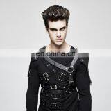 Punk Rave Men's Gothic Black Chest Harness-top Armor S-236 thumbnail-1