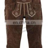 Authentic German Bavarian Lederhosen Dark Brown Suede Leather (Bavarian Clothing) thumbnail-1