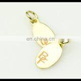Promotion Gold Plating Round Shaped Custom Metal Jewelry Tags