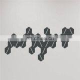 24 Hexagon Modern Urban Felt Wall Decals Kit Stylish Modern Office Decoration Felt Wall Art Stickers thumbnail-7