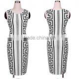 Walson Instyles Retro Round Neck Sleeveless Evening Dress Bodycone Printed Pencil Dress Pin up thumbnail-3