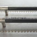 Combination Goose Neck Shagreen Door Handles Lever Black Shagreen Door Pulls thumbnail-2