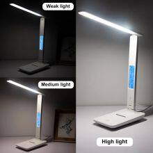 5W/10W LED Table Lamp For Study Reading Touch Switch Desk Lamps With Calendar Temperature Alarm Clock Rechargeable Reading Light thumbnail-2
