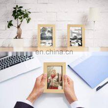 4x6 Picture Frames Photo Display Tabletop Wall Mount Solid Wood Photo Frame 2pcs/Set thumbnail-3