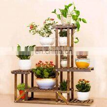 Bamboo 3-Tier Hanging Plant Stand Planter Shelves Flower Pot Organizer Storage Rack Folding Display Shelving Plants Shelf thumbnail-4