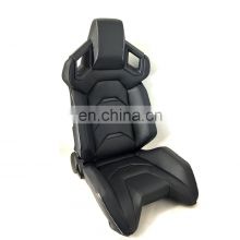 black PVC sport style universal racing seat