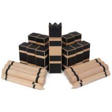 Funny Outdoor Kubb Lawn Game Wooden Skittles