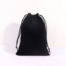 Custom Flannel Drawstring Bags Jewelry Pouches With String thumbnail-2