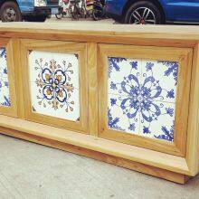 Solid Elmwood Cabinet With Drawing thumbnail-3