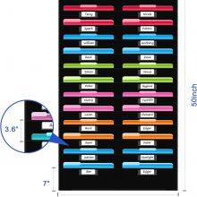 24 Pocket Storage Chart With Nametag Pockets, Hanging Wall File Organizer for Classroom and Office, Black thumbnail-3