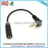 10cm Gold Right Angle 4 Poles 4C Male to Female 3.5mm TRRS Cable thumbnail-1