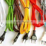 ac textile braided flexible power cord cable