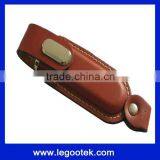 leather full capacity embross logo 4gb/8gb pen drive