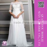 Latest design hot fashion European and American white evening dress wedding dress
