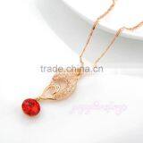 Happy Birthday Gift Women Gold Ruby Stone Flexible Necklace thumbnail-4