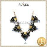 High Fashion All Match Exaggerated Rhinestone Chunky Necklace
