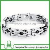 Stainless Steel Wristband Link Chain Men's Hematite Ball Link Chain Bracelets For Men And Women