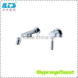 Single lever wall mounted wash basin faucet