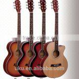 38 Inch Jumbo Wholesale Cheap Cutaway Basswood Acoustic Guitars for Kids thumbnail-1