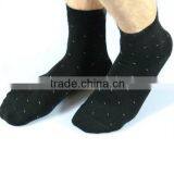 Custom High Quality Wholesale Bamboo Jacquard Black Socks by Cheap Price thumbnail-1