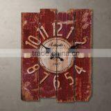 Oblong Decorative Wall Clock Made of Wood