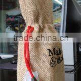 Jute Drawstring Wine Bag,wine Bottle Bag thumbnail-2
