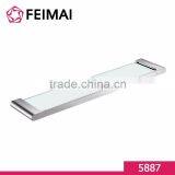 Single Bathroom Wall Glass Shelves for Hotel and Home Decoration