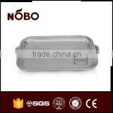 Stainless Steel Flower Embossed Food Serving Tray thumbnail-5