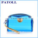 Promotional cheap clear logo print colorful pvc bag with zipper