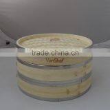 High Quality Bamboo Steamer With Steel Rim thumbnail-1