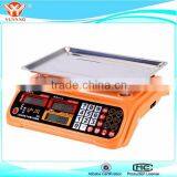 Orange color office pricec scale 30kg