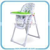 Hot Sale Baby Feeding Wheel High Chair Adjustable Height and Backrest thumbnail-1